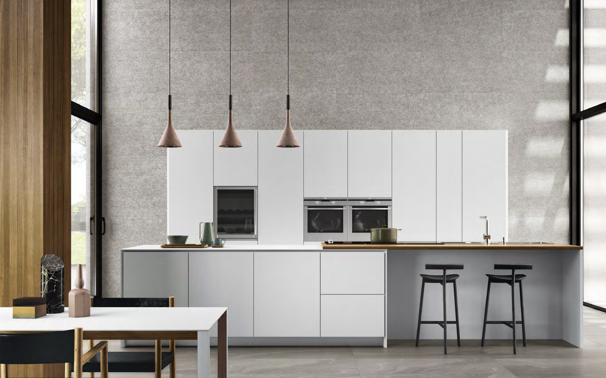 Pavimento e Rivestimento in gres porcellanato serie Stonetalk Martellata Grey R10 by Ergon