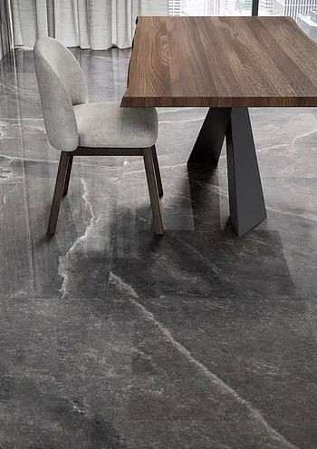 Pavimento e rivestimento in gres porcellanato Supreme Dark Lucida by Casalgrande Padana
