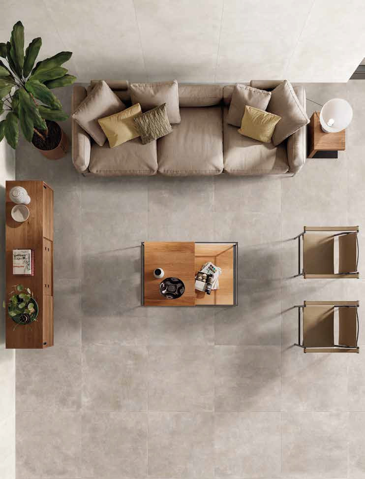 Pavimento e rivestimento in gres porcellanato Taupe serie Icon by Saime Ceramica