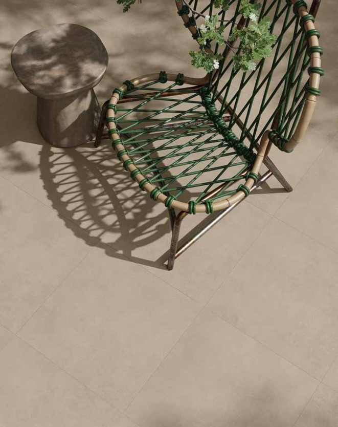Pavimento in gres porcellanato effetto cemento serie TERRAE BEIGE by Casalgrande Padana