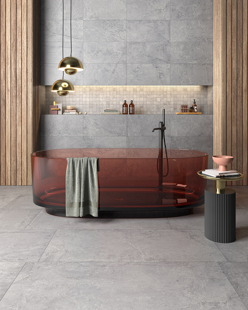 Pavimento in gres porcellanato serie Evolution Titanium 10 mm by Ceramica Castelvetro