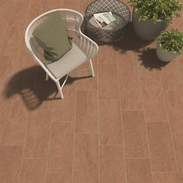 Pavimento in gres porcellanato per esterno Terraforte Cotto R11