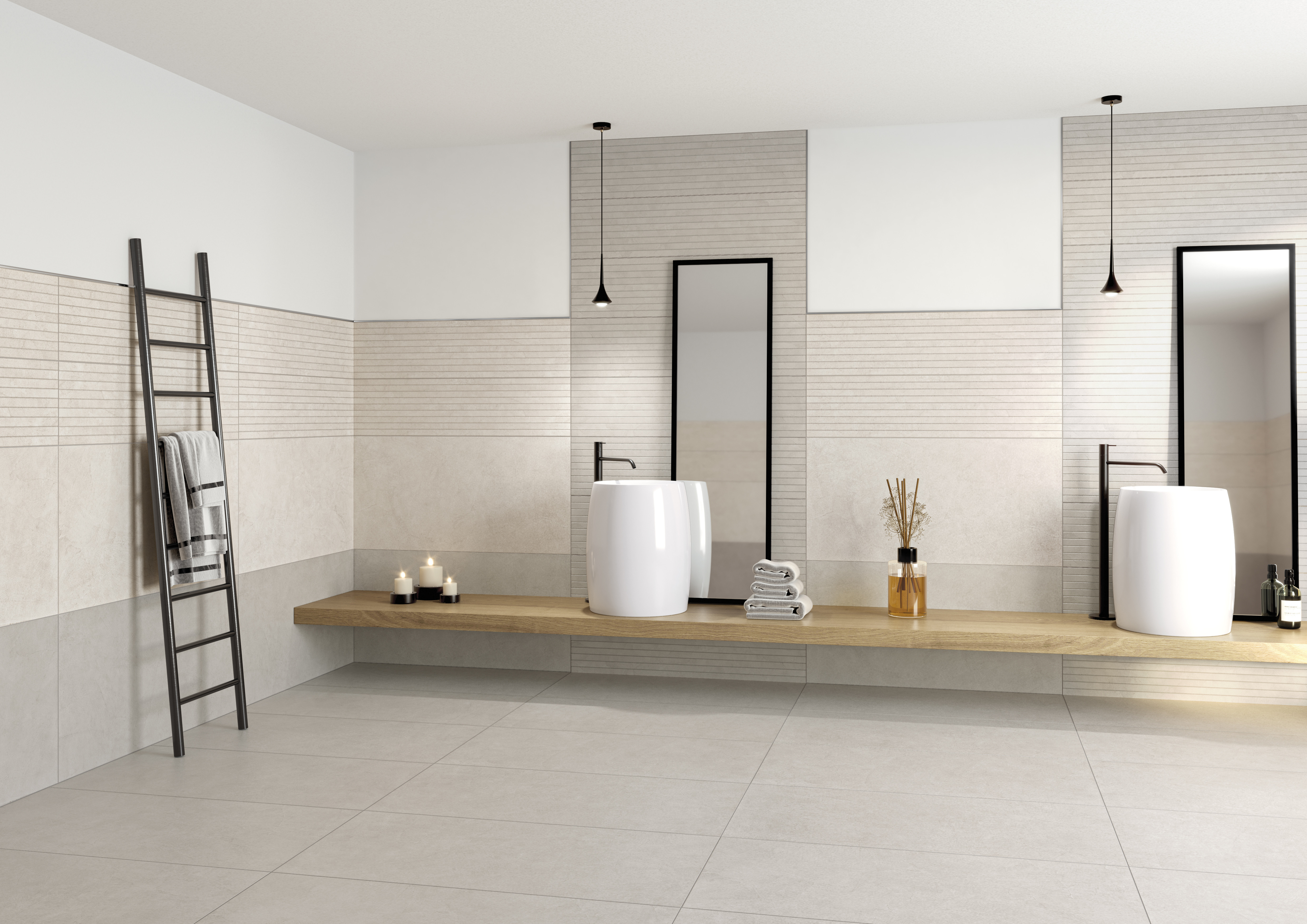 Pavimento in gres porcellanato ESTERNO effetto Resina colore Beige