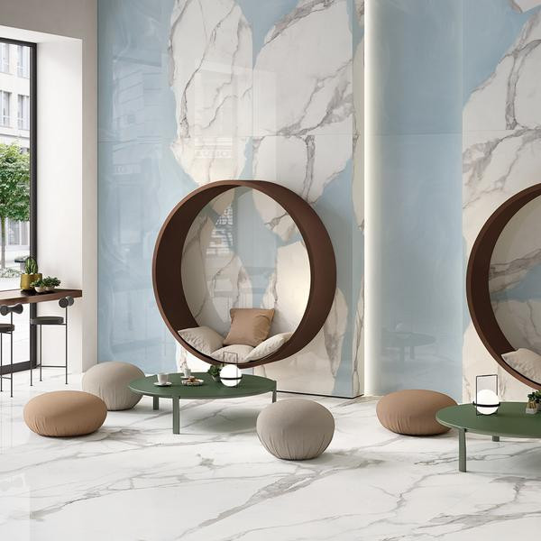 Gres effetto marmo AMBRA CALACATTA REGALE 120x278 serie UNIQUEMARBLE