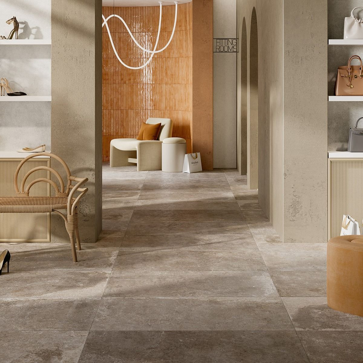 Pavimento e rivestimento in gres porcellanato Windsor Taupe by Ceramica Rondine