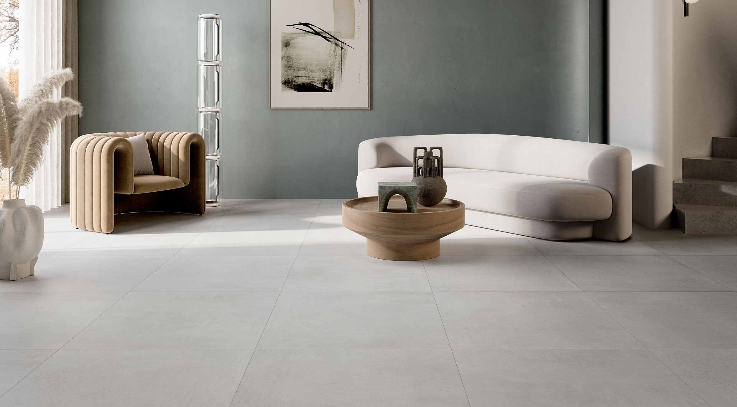 White silk series stoneware flooring color white by Ceramica Rondine
