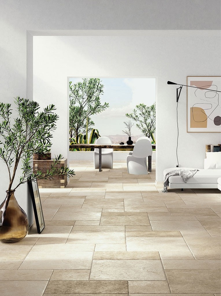 Lecco stone effect porcelain tile floor R10

