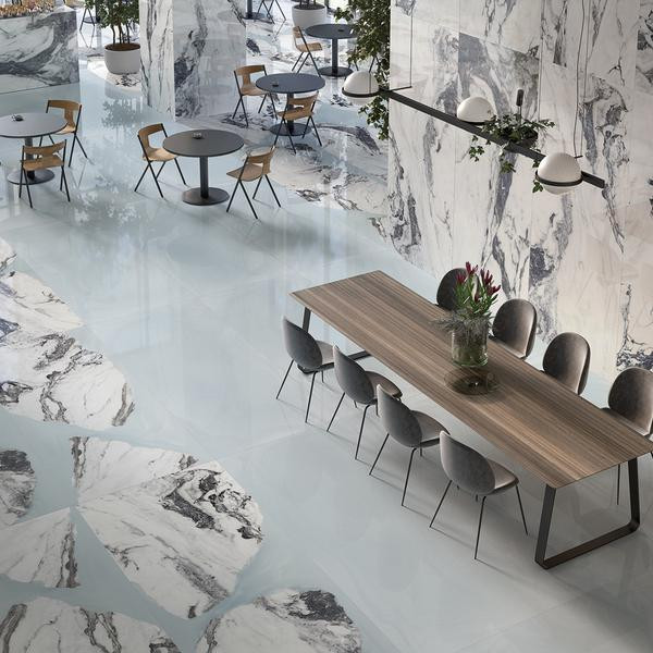 RESIN marble effect tiles UNIQUEMARBLE series by PROVENZA

