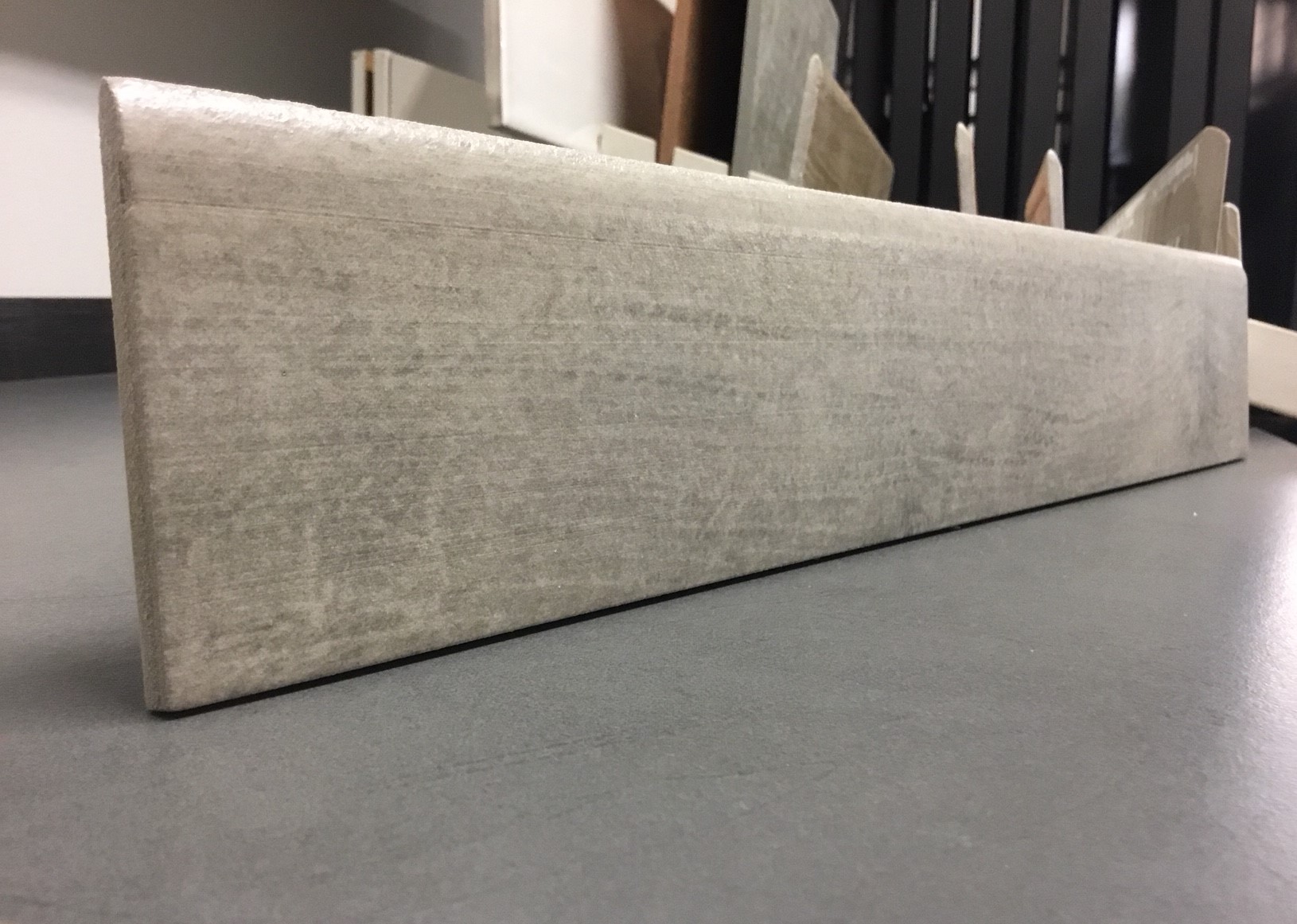 Grey Wood-Effect Stoneware Baseboard 8x45
