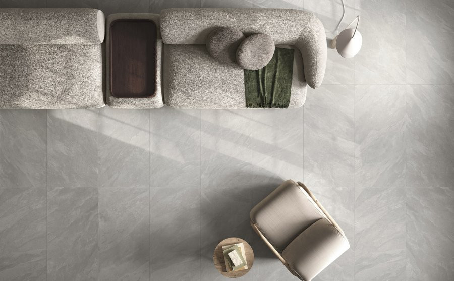 Del Conca Slate Grey 60x120 floating porcelain tile floor
