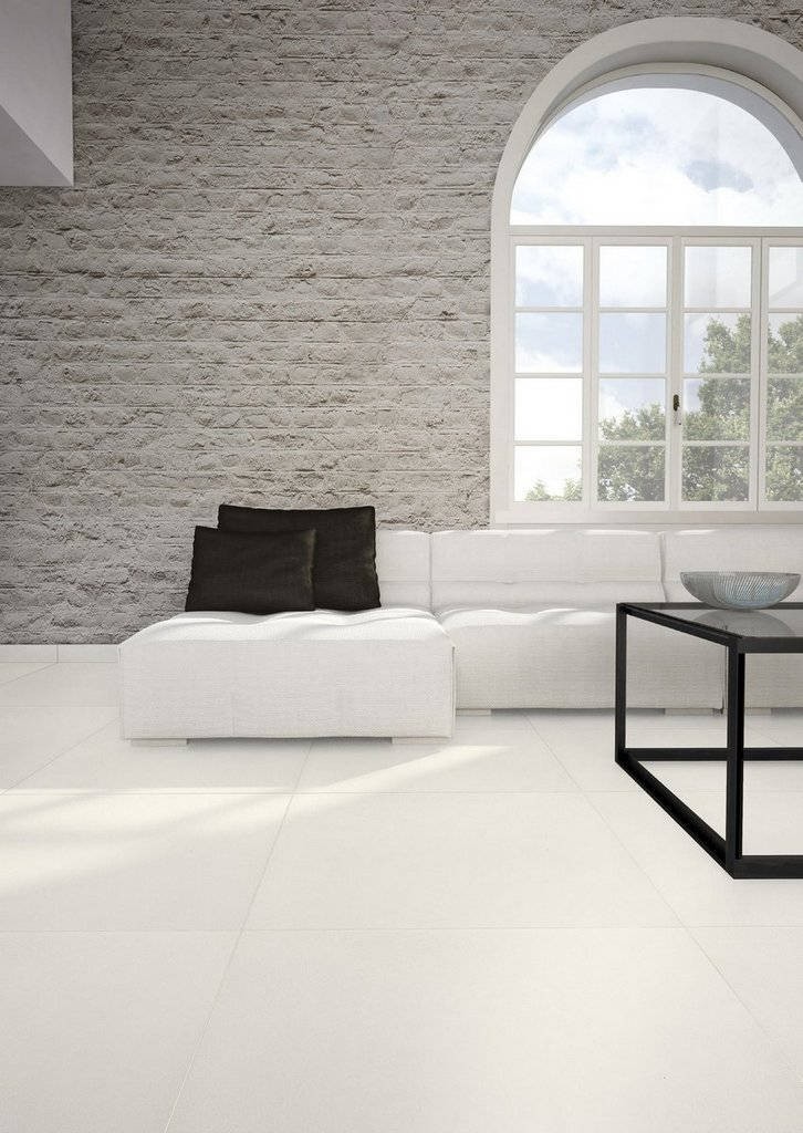 Absolute White 3 mm thick porcelain tile sheet
