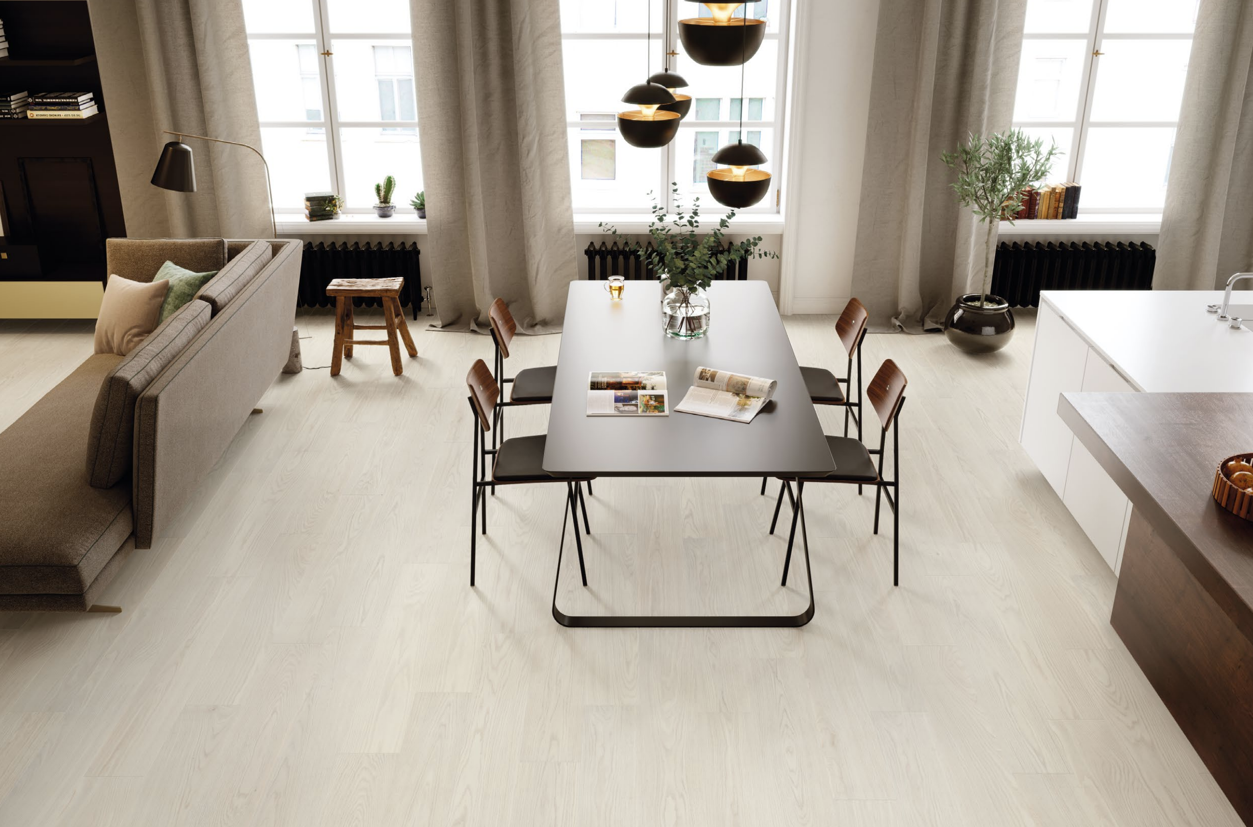 Dimore R9 series bleached porcelain tile floor by Emilceramica Group 20x120 1st Choice
