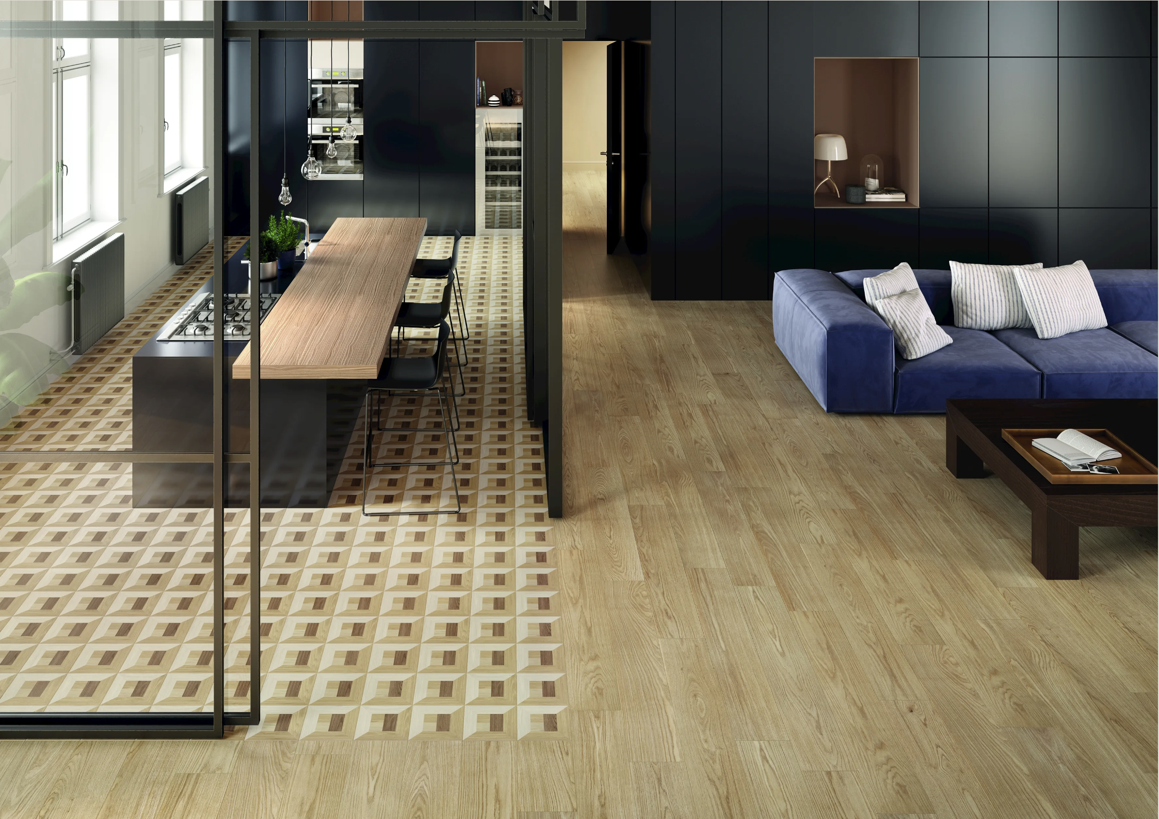 Dorato Porcelain Tile Floor Dimore R9 series by Emilceramica Group 20x120 1st Choice  

