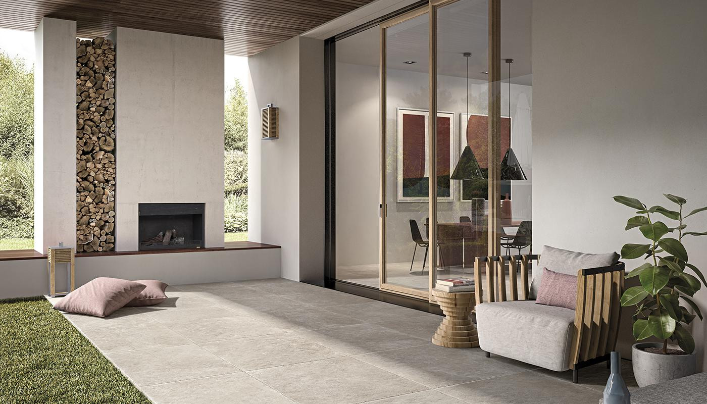 Chateau Gris by EMILCERAMICA porcelain tiles for outdoor use 60x60
