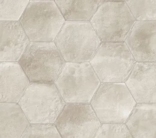 Hexagon in porcelain stoneware series FORME by Emilamica color ASH
