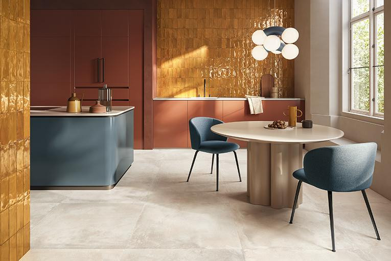 PORCELAIN STONEWARE FLOOR FORME series by Emilamica color IVORY
