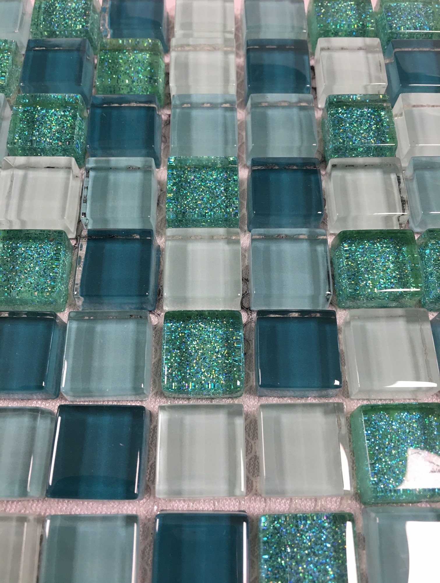 Green glitter mosaic 1.5x1.5
