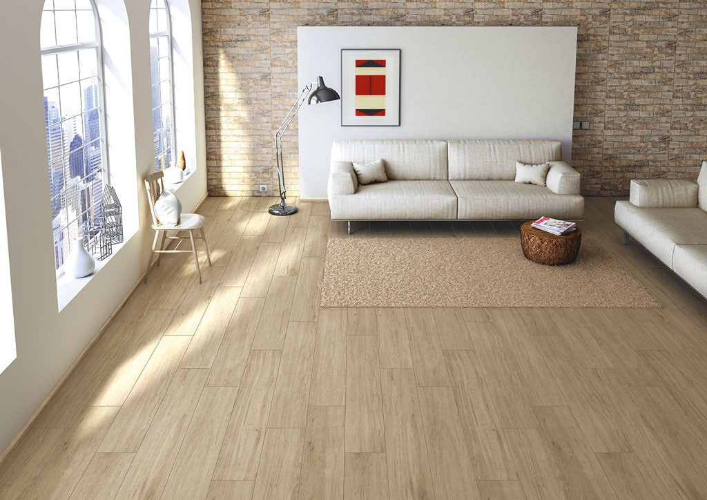 FJORD HONNING by TUSCANIA wood-effect tiles for interiors
