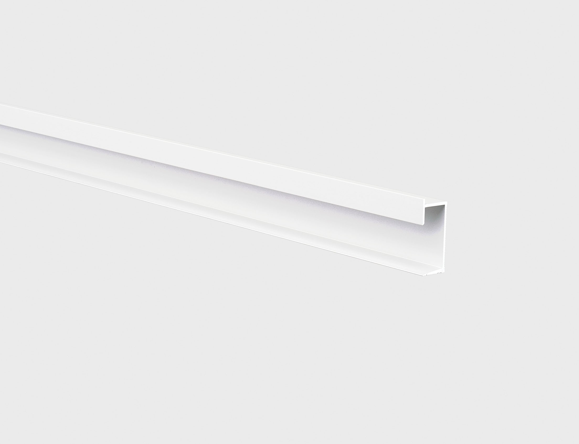 Decorative profile in white lacquered aluminum with LED solution
