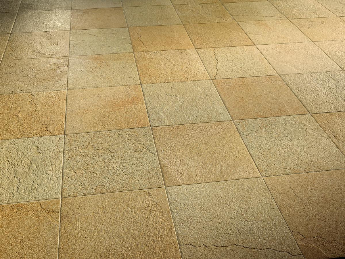 Gold Porcelain Tile Floor and Wall, Mineral Chrom Soft R10 series by Casalgrande Padana
