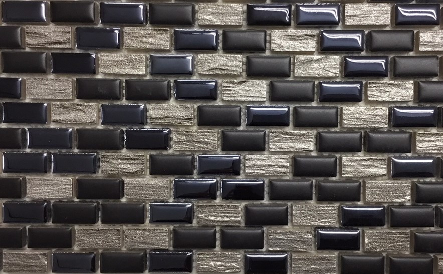 Mini Brick Black Mosaic
