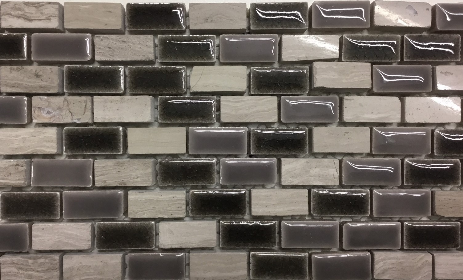 Grey Mini Brick Mosaic
