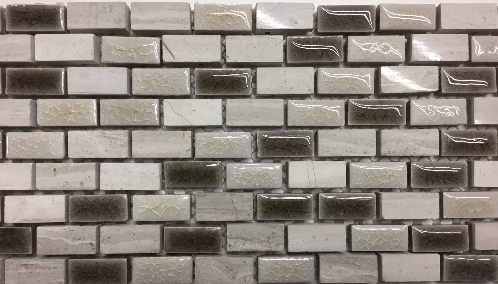 Mini Brick Mosaic Tortora Ambra

