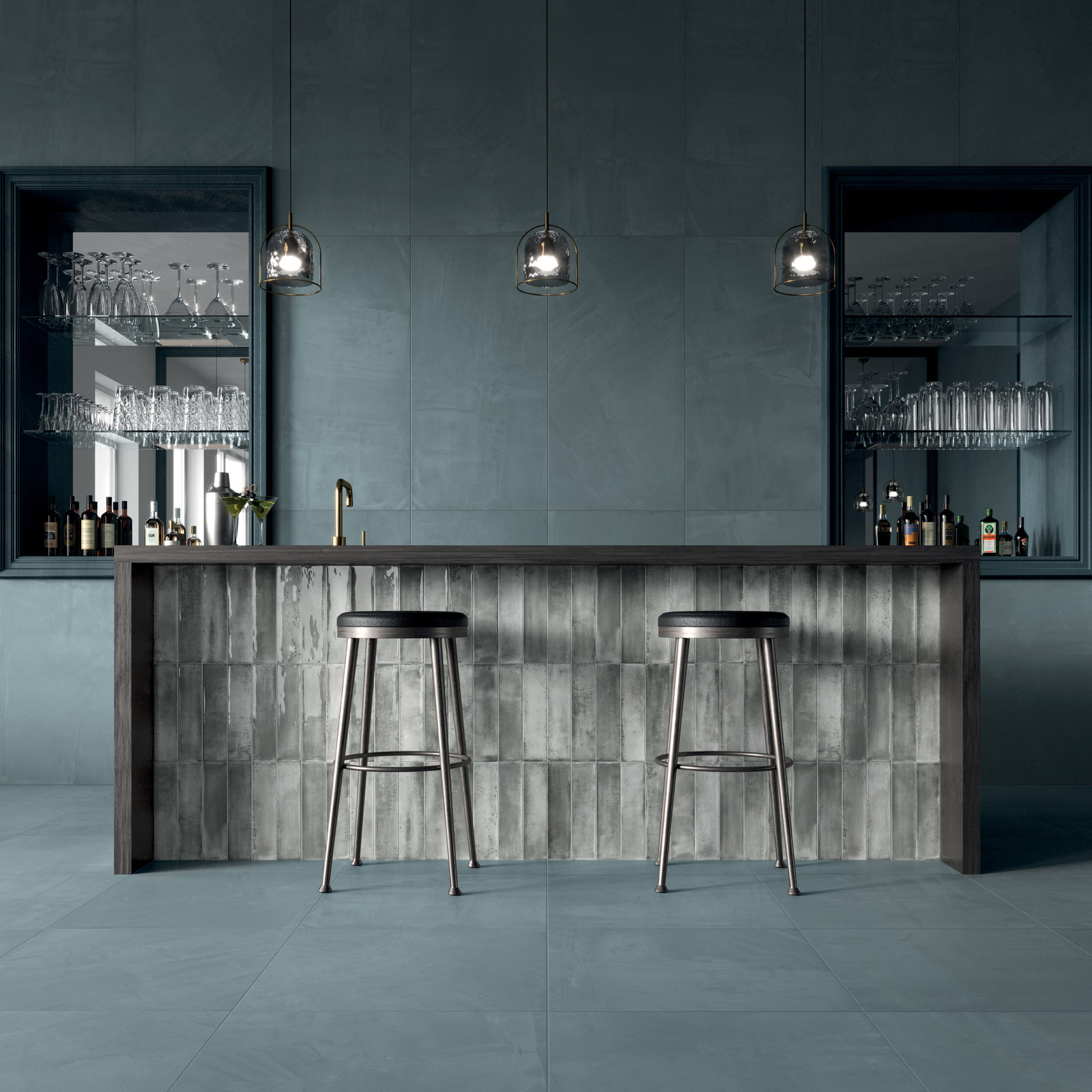 Paint Blue R10 series porcelain tile floor and wall tiles by Dado Ceramica
