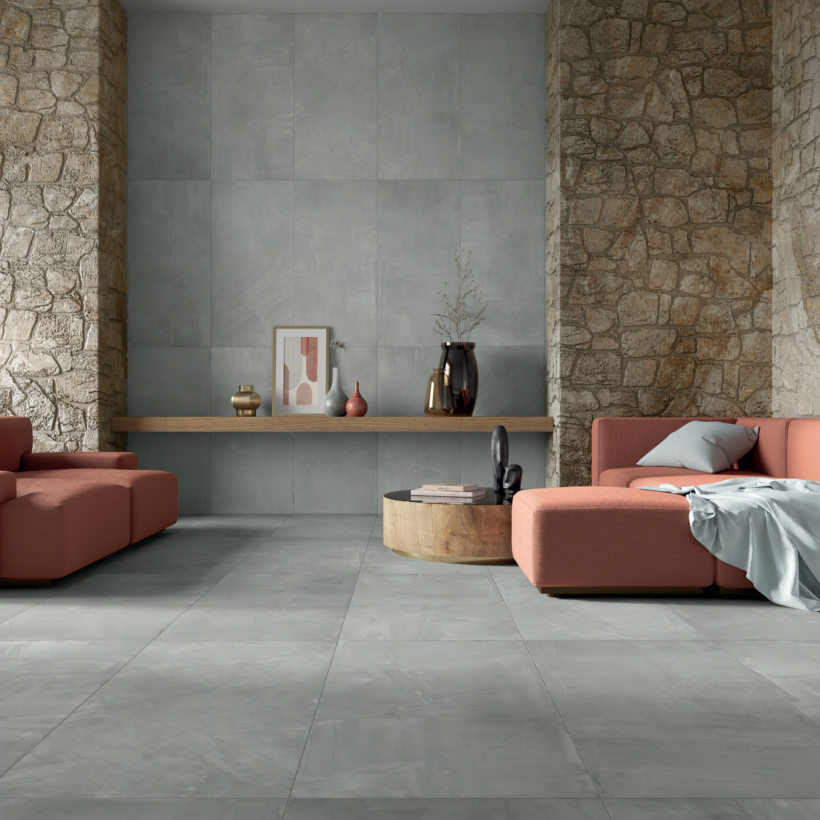 Paint Grey R10 series porcelain tile floor and wall tiles by Dado Ceramica
