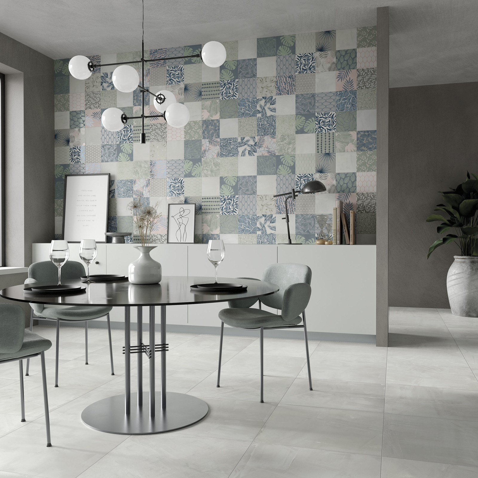 Porcelain tile floor and wall tile Paint White R10 series by Dado Ceramica
