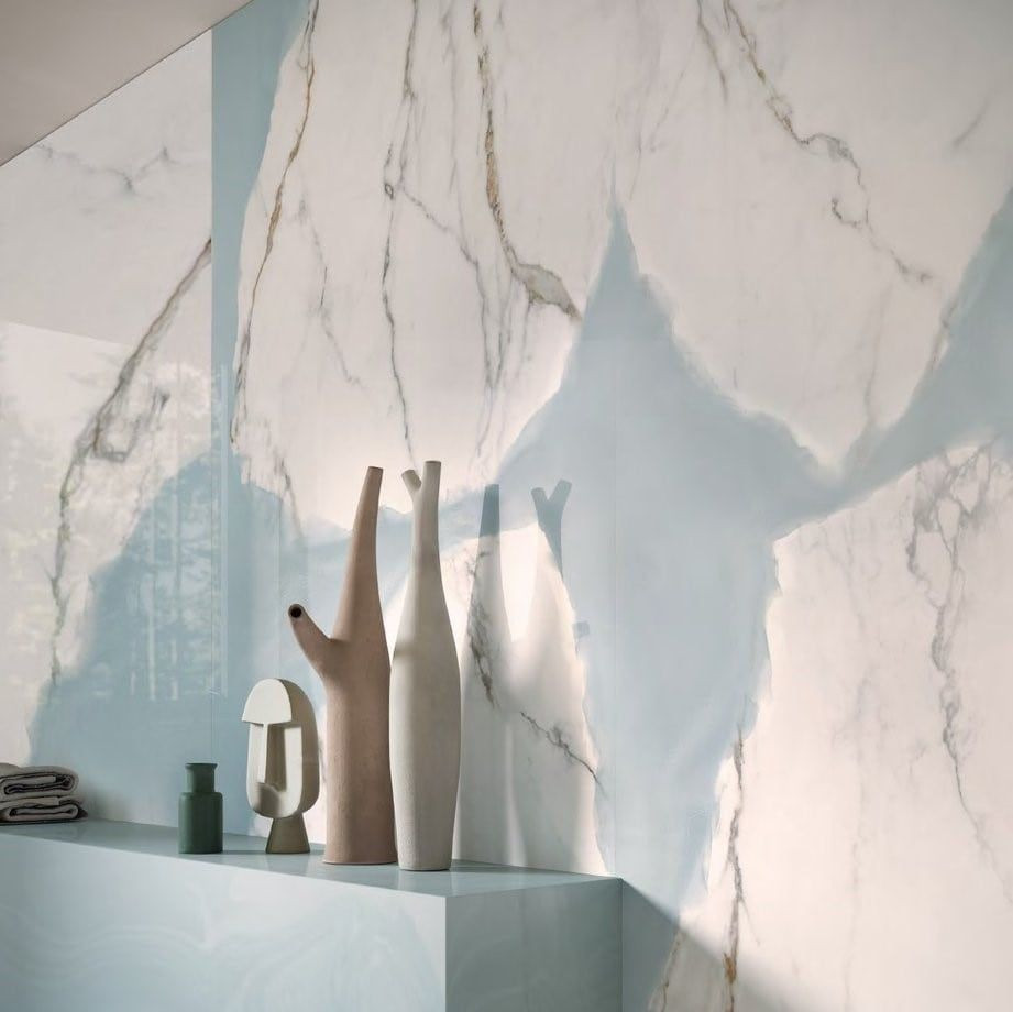 AMBRA PAONAZZETTO marble effect tiles UNIQUEMARBLE series
