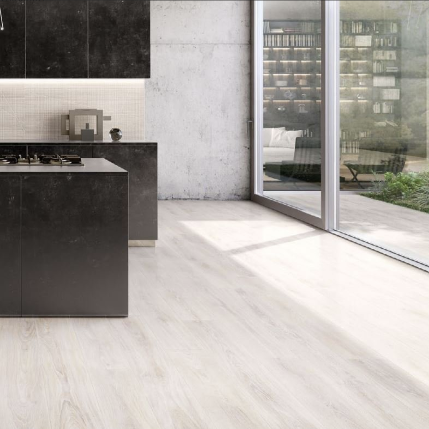 Woodtouch R10 Series Bleached Porcelain Tile Floor and Wall by Ergon Ceramica
