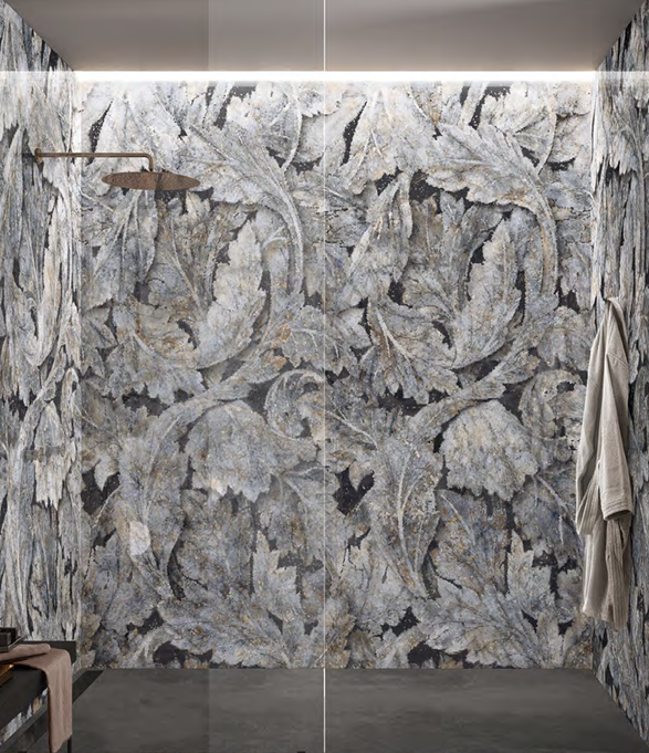 Ande Acanto Revolution Ceramic Stoneware Slab, Marble Canvas, 120x278
