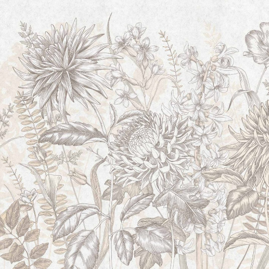 WILDFLOWERS Tecnographic Wallpaper (WHITE)
