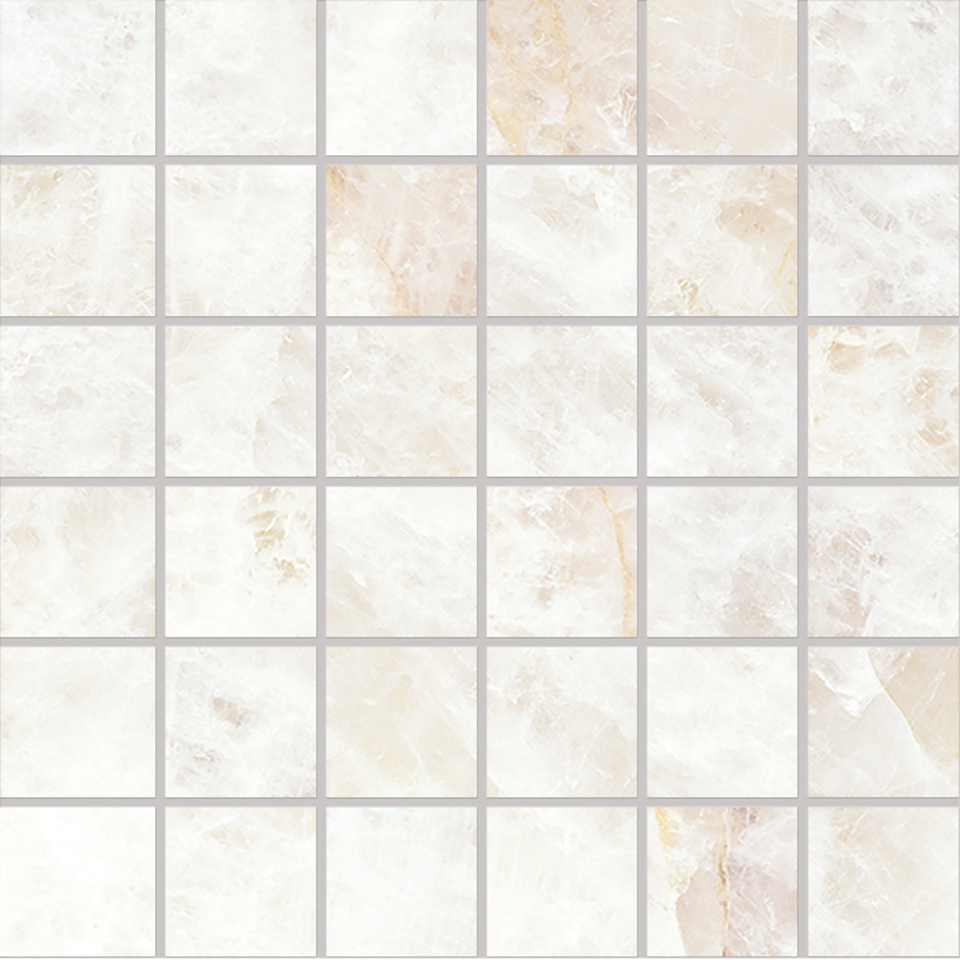 Precious Crystal White Marble Canvas Mosaic by Emilceramica
