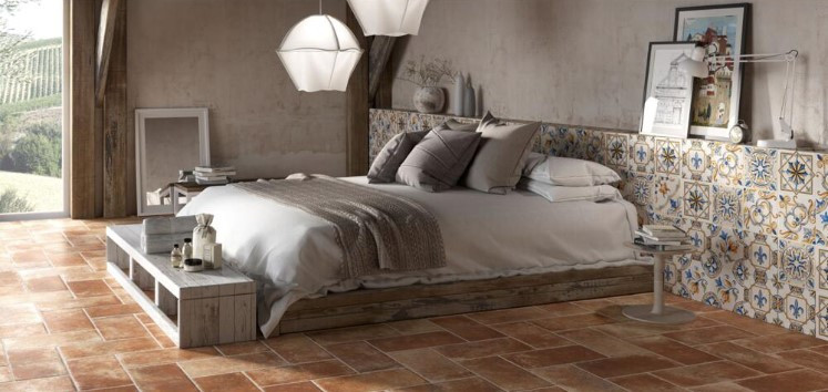 Montalcino stoneware floor and wall tiles 20.3x40.6 Tuscany series by Ceramica Rondine
