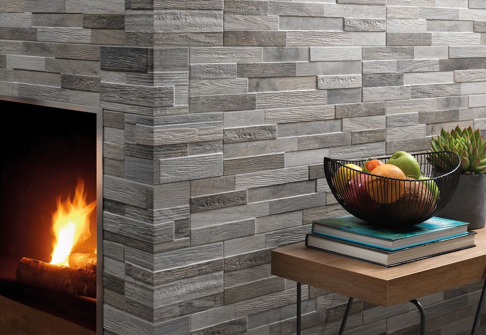 Greige 3D Wood Effect Cladding Wall Art series by Ceramica Rondine

