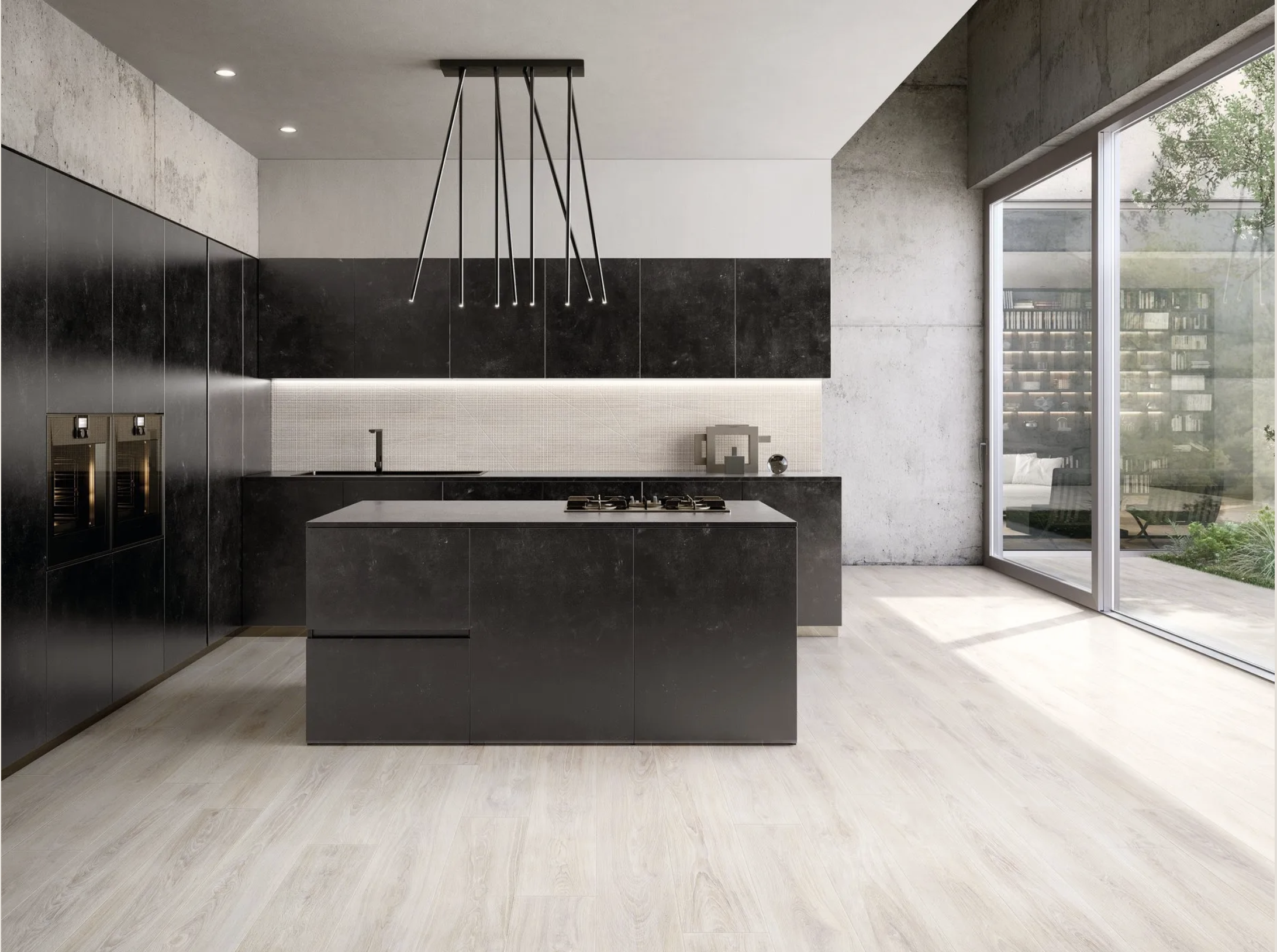 Bleached porcelain tile floor and wall tiles Woodtouch R9 series by Ergon Ceramica 20x120
