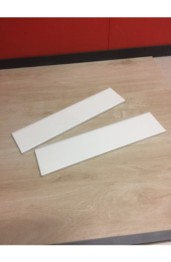 Square White Lacquered MDF Skirting Board Bertolani Store