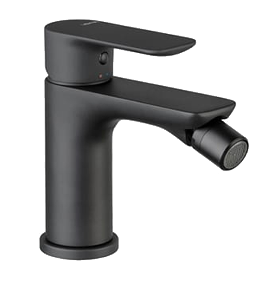 Wasserhahn aus mattschwarzem Messing für Bidets der SLATE-Serie
